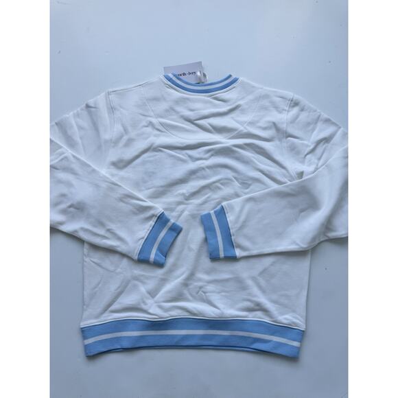 Ellsworth+Ivey Womens Varsity Pickle Sweatshirt-Ivory-Medium - Picture 2 of 5